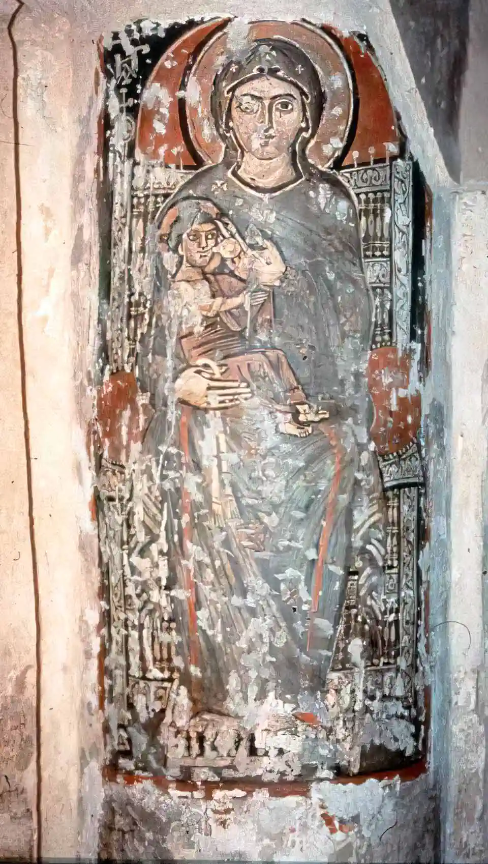 Фреска Божьей Матери Млекопитательница 6 век Египет