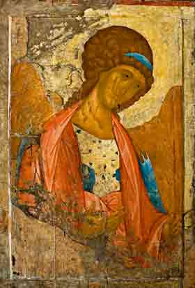 Архангел Михаил икона 15 века Андрей Рублёв