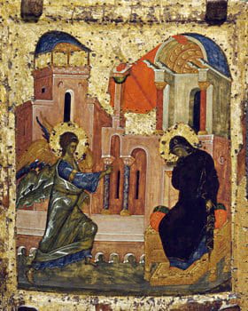 Благовещение, Византия 14 век