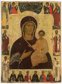 Икона Божией Матери Одигитрия 16 век Вологда