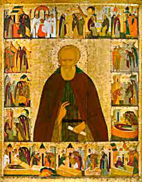 икона Димитрий Прилуцкий с житием 15 век Дионисий