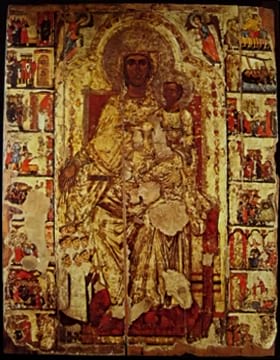 Богоматерь с Младенцем Кипр 13 век