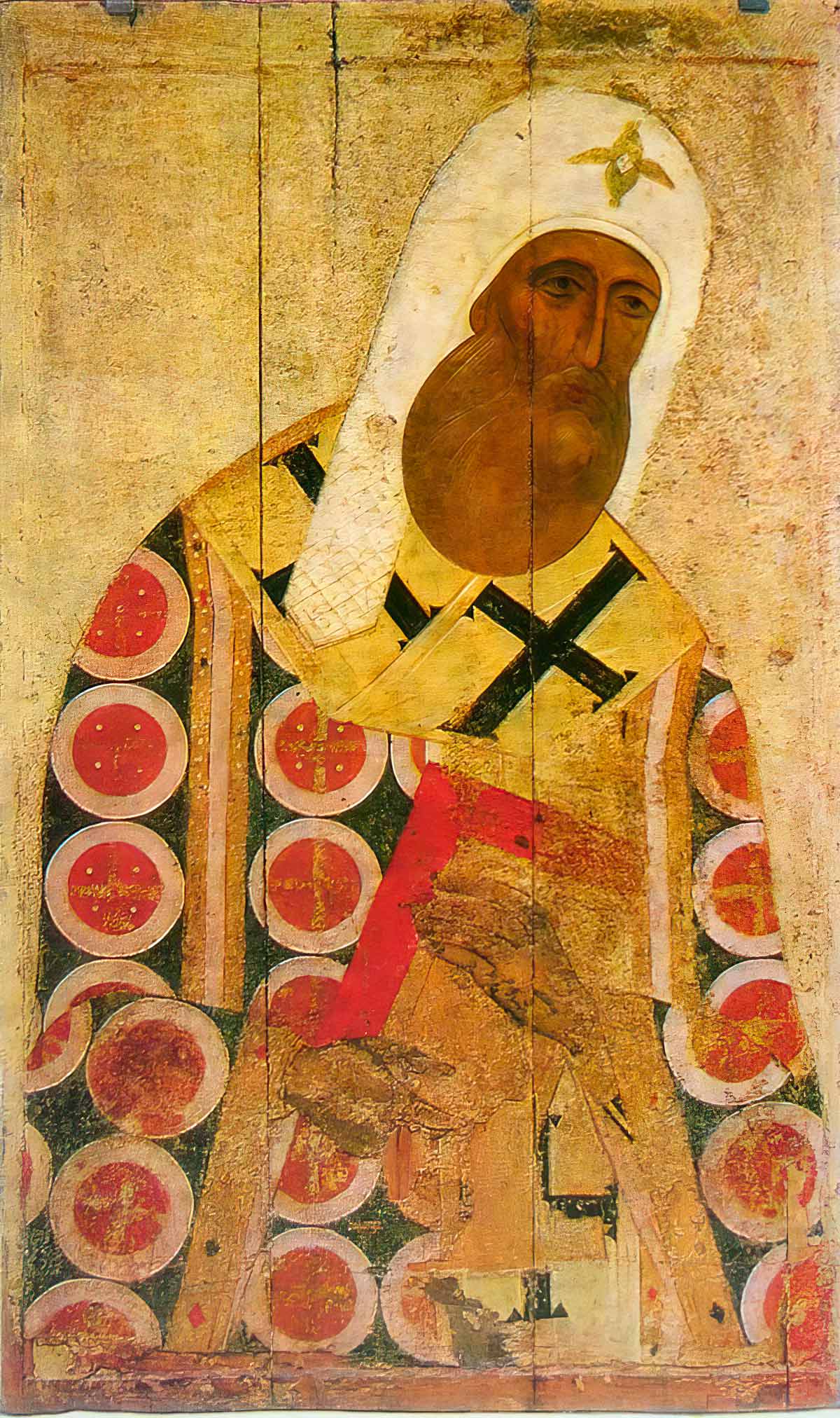 Икона Митрополит Пётр 15 век Тверь