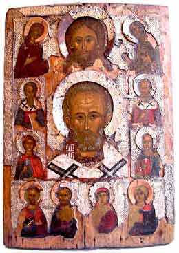 Святой Николай с Деисусом и избранными святыми