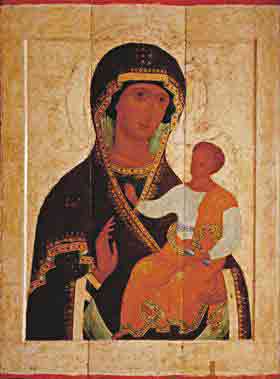 Икона Божьей Матери Одигитрия 15 век Дионисий