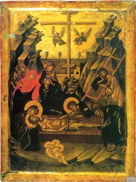 Оплакивание, положение Христа во гроб Монастырь св. Екатерины, Синай, Египет