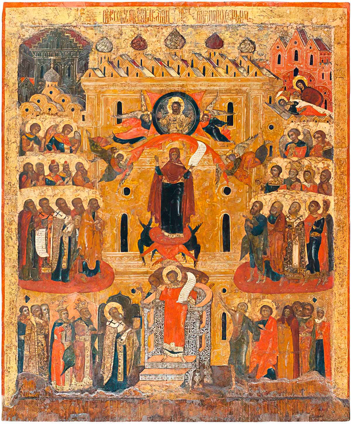 Икона Покров Пресвятой Богородицы 17  век Вологда
