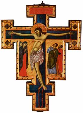 Икона Распятие Господне 13 век Италия