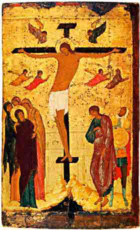 икона Распятие Господне 15 век Дионисий
