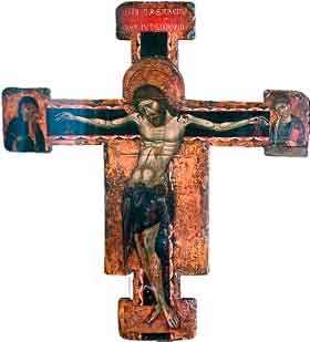 Икона Распятие Господне 13 век Италия