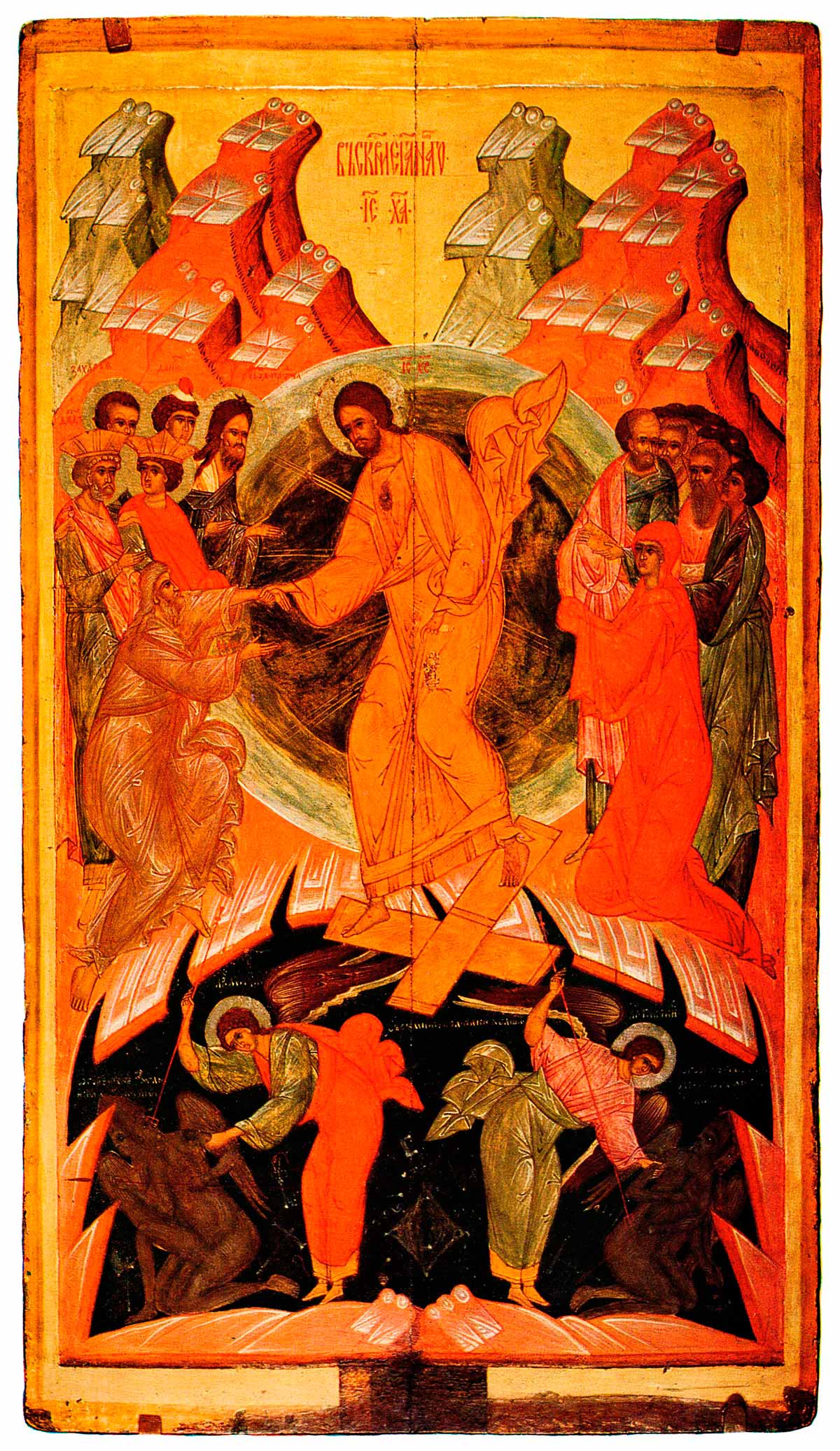 Икона Сошествие во Ад 16  век Вологда