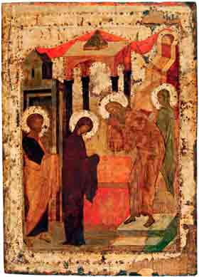 Сретение Господне икона 15 века Андрей Рублёв