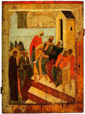 Икона Суд у Пилата 15 век Кирилло-Белозерский монастырь
