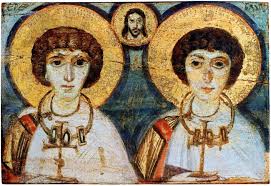 икона Мученики Сергий и Вакх VI или VII век  Монастырь Св. Екатерины Египет
