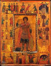 Святой Георгий, с житием Монастырь Св. Екатерины, Египет