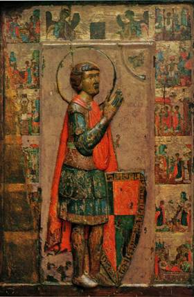 Святой Георгий, рельефная икона