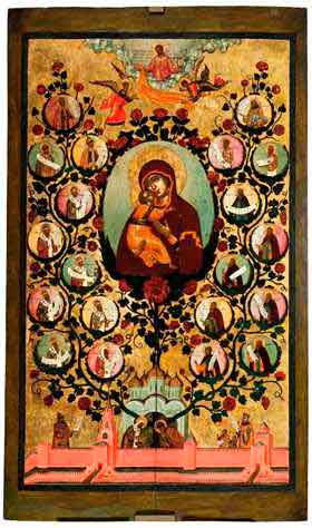 Икона Богородицы Насажденное Древо 17 век Симон Ушаков