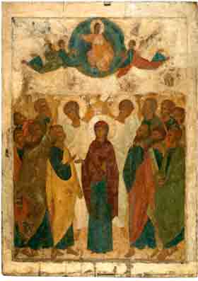 Вознесение Господне икона 15 века Андрей Рублёв