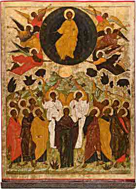 Икона Вознесение Господне 16 век Новгород