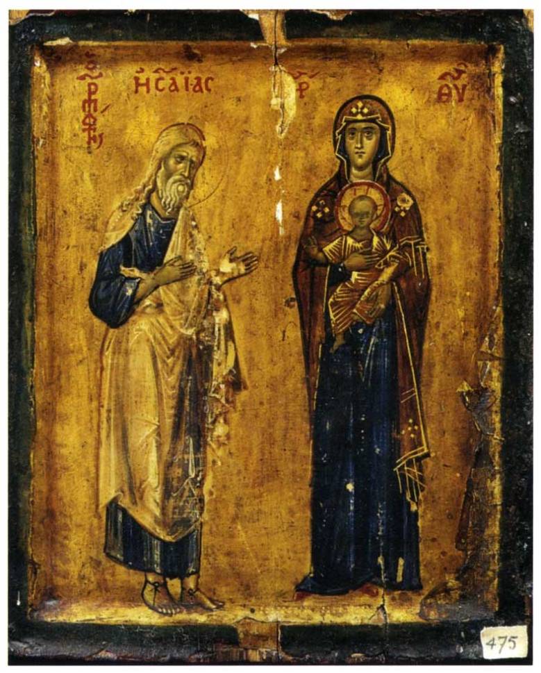 Пророк Исаия и Богородица с Младенцем Монастырь Св. Екатерины, Египет