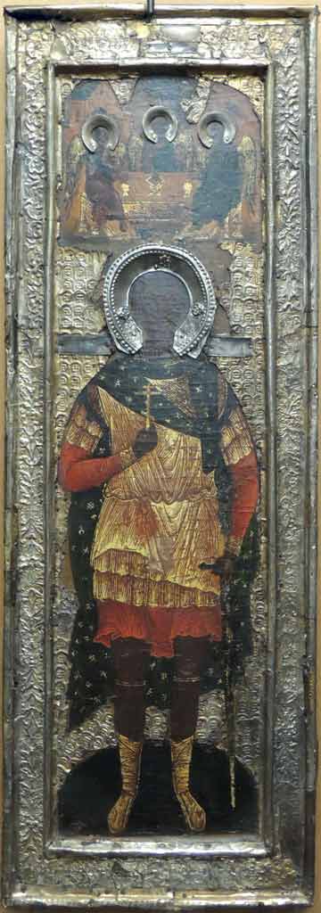 Димитрий Солунский Мерная икона младшего сына Ивана Грозного, царевича Димитрия Угличского (1582-1591), выполнена в 1582 году.