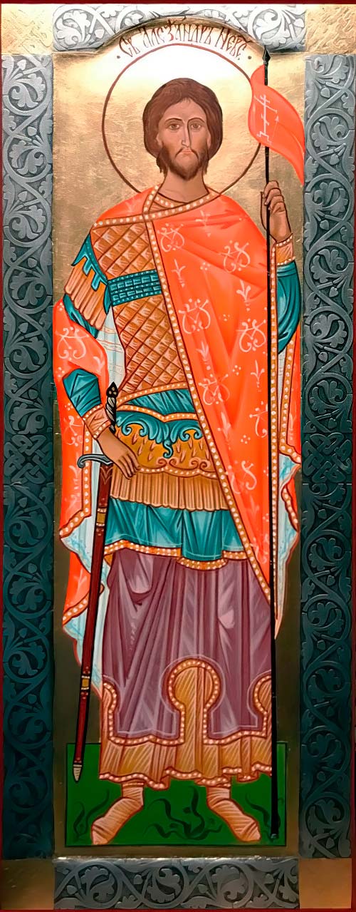 Святой Александр Невский, мерная икона