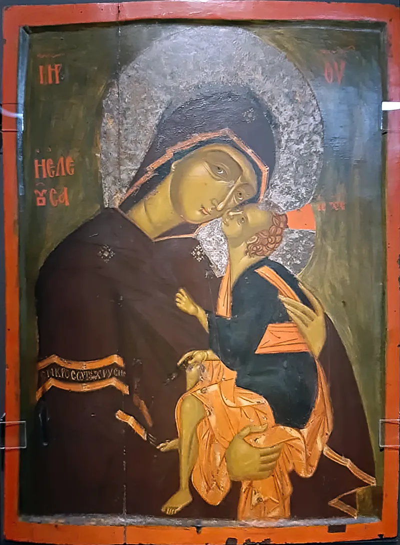 Елеуса икона Пресвятой Богородицы Византия
