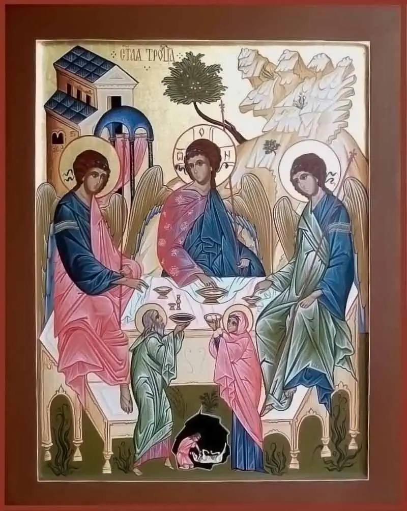 Икона Ветхозаветная Троица, Гостеприимство Авраама