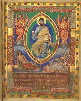 миниатюра Господь Вседержитель 9 век Франция