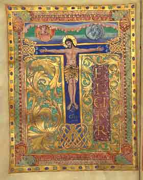 миниатюра Распятие Господне 9 век Франция