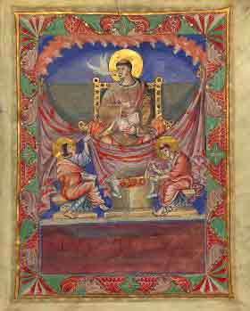 миниатюра Святитель Григорий Великий 9 век Франция