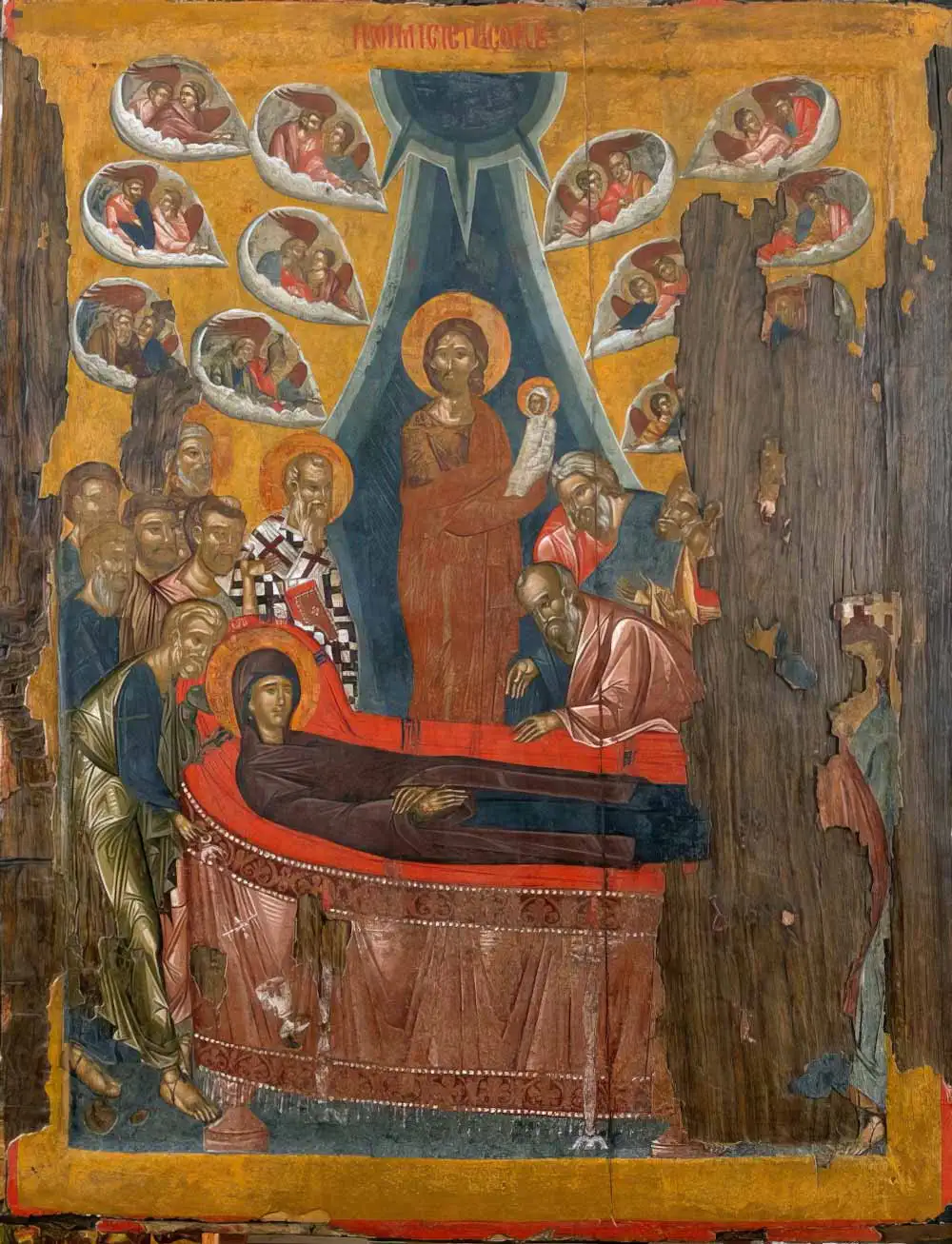 Икона Успение Пресвятой Богородицы, 15 век, Афон